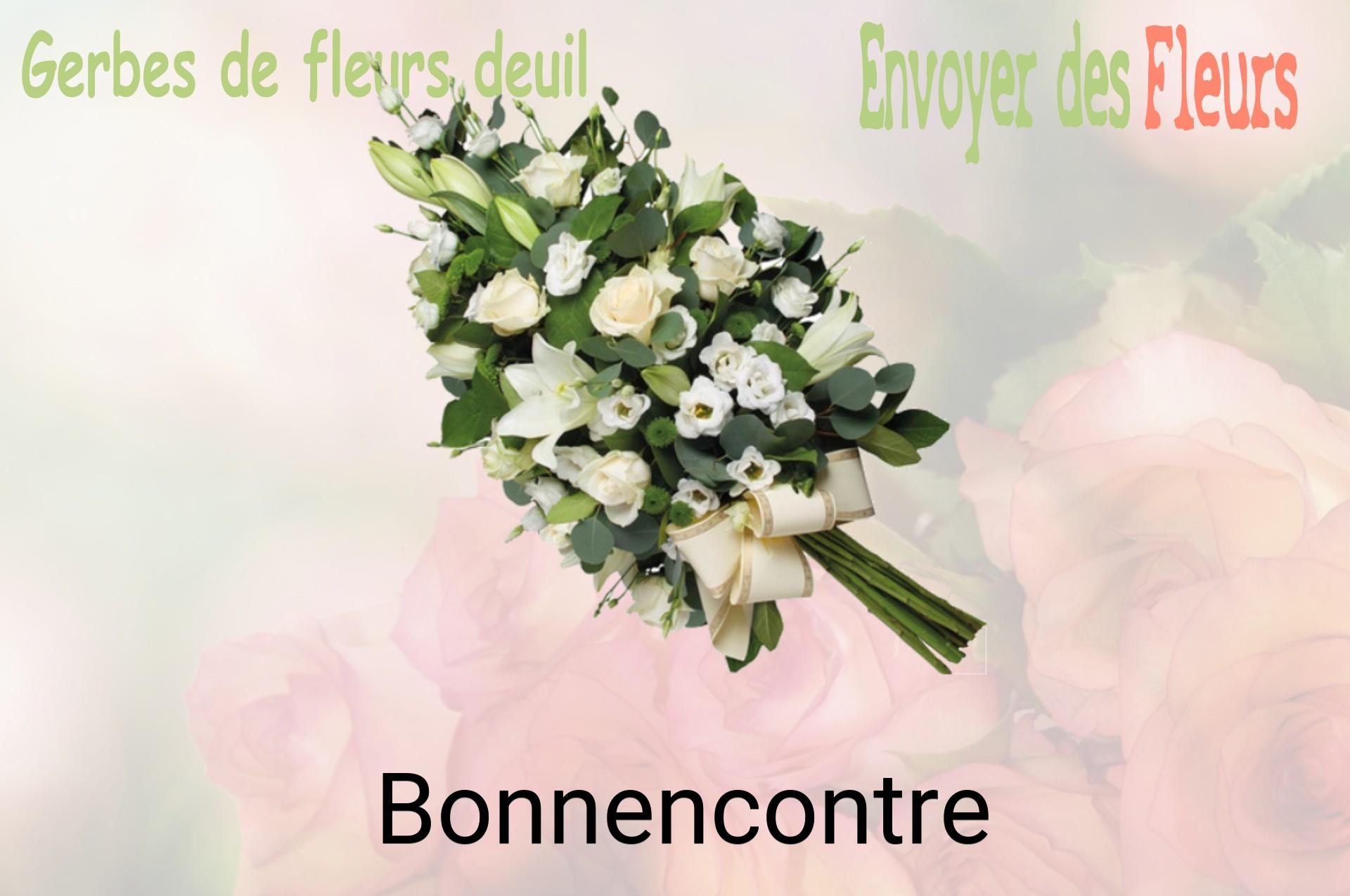 Gerbe de fleurs de deuil livrée à Bonnencontre